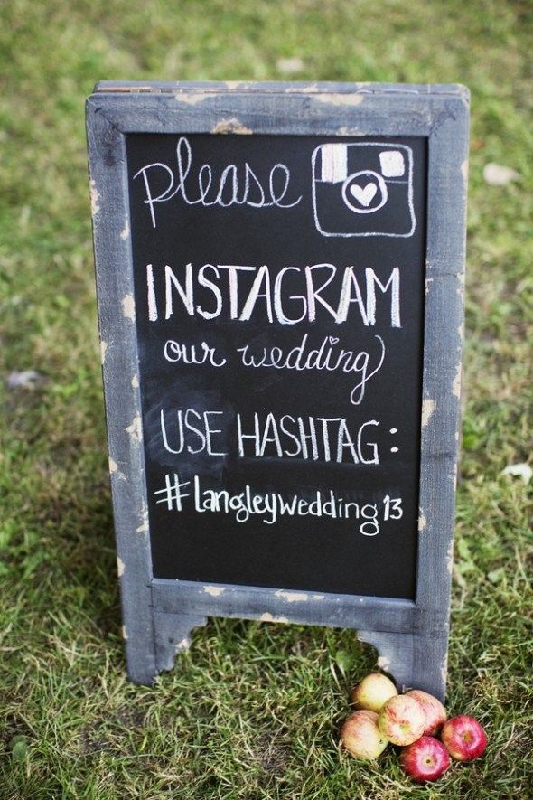 Instagram Wedding Hashtag Sign