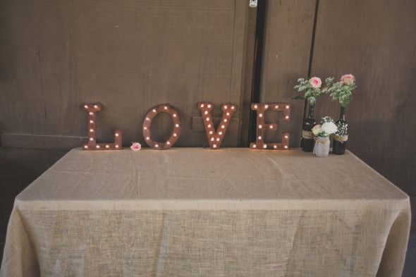 Love Sign From Los Angeles Rustic Wedding With Amazing Details And Stunning Ideas