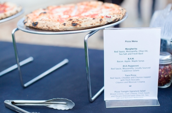 Pizza for wedding food