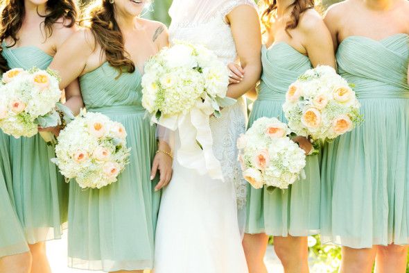 Light Green Bridesmaids Dresses