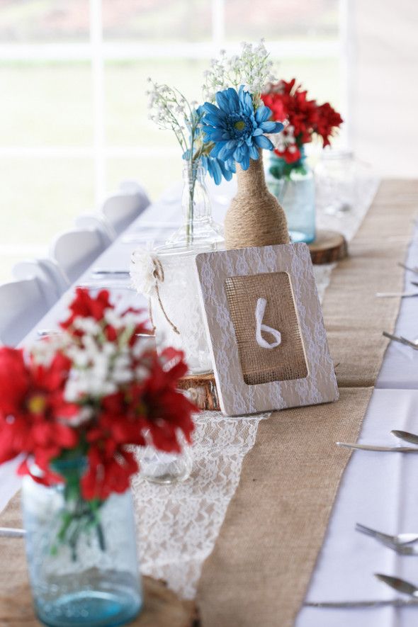 Red White & Blue Wedding Decorations