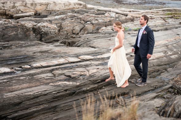 Amazing rustic wedding on a small island of the coast of Maine.