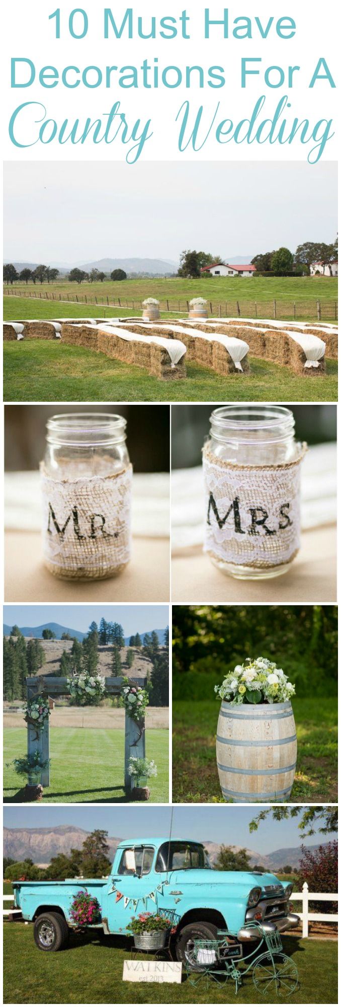 10 Decorations You Must Have For A Country Wedding ...