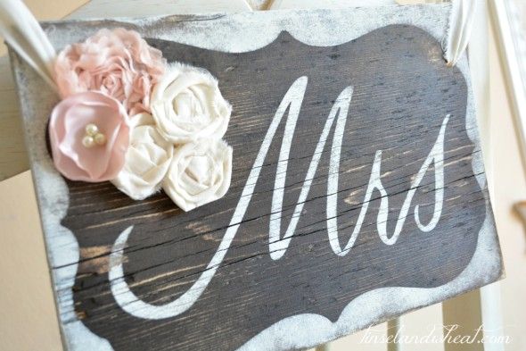 How To Make Your Own Mr. & Mrs. Wedding Signs