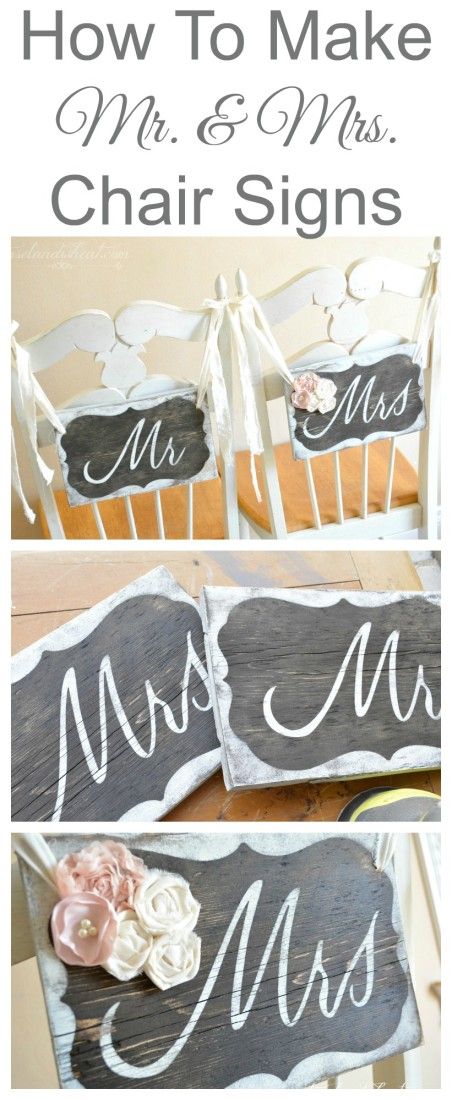 How To Make Mr. & Mrs. Chair Signs