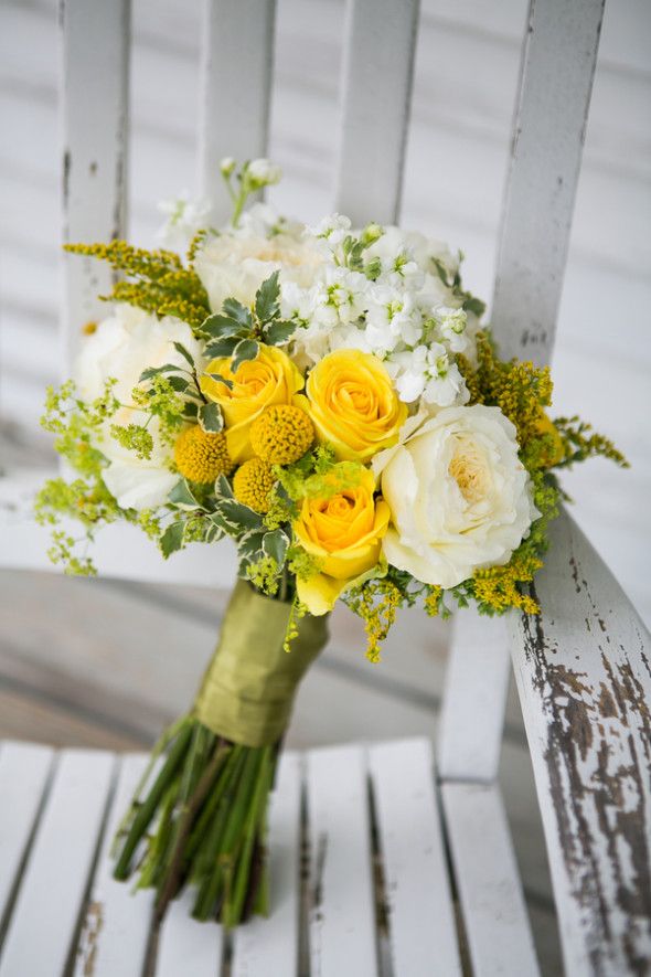 Yellow & White Wedding Bouquet