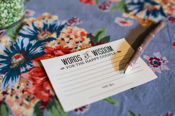 Words Of Wisdom Wedding Cards