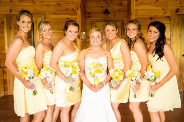 Yellow Wedding Bridesmaid Dresses 