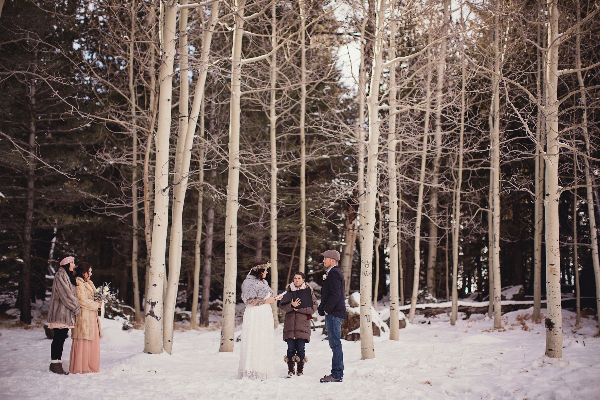Snowy Rustic Wedding
