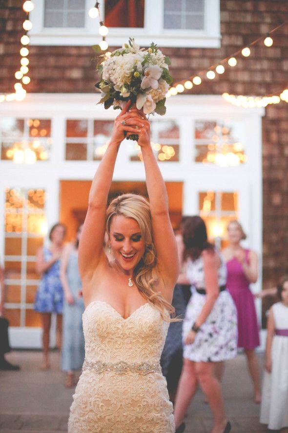 Tossing The Wedding Bouquet