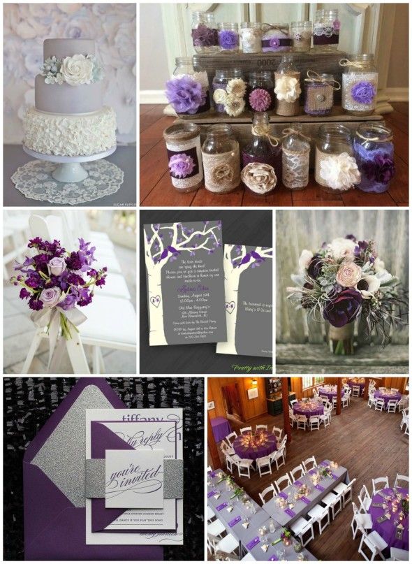 Gray & Purple Wedding Ideas