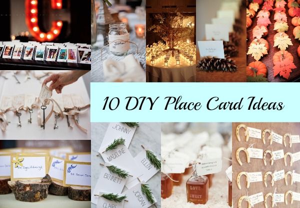 10 DIY Place Card Ideas - Rustic Wedding Chic