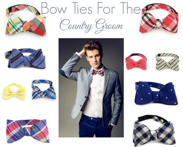 Country Wedding Bow Ties
