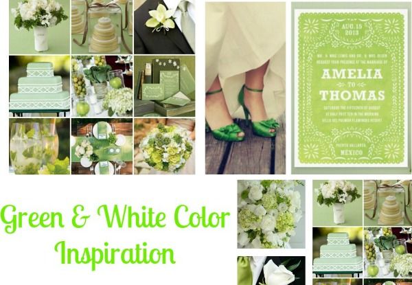 Green & White Wedding Ideas
