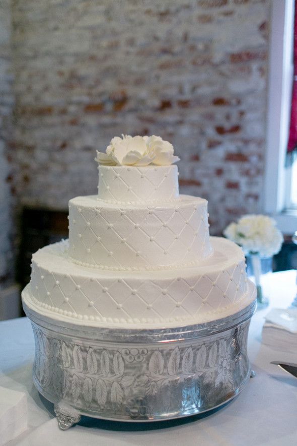 All White Wedding Cake
