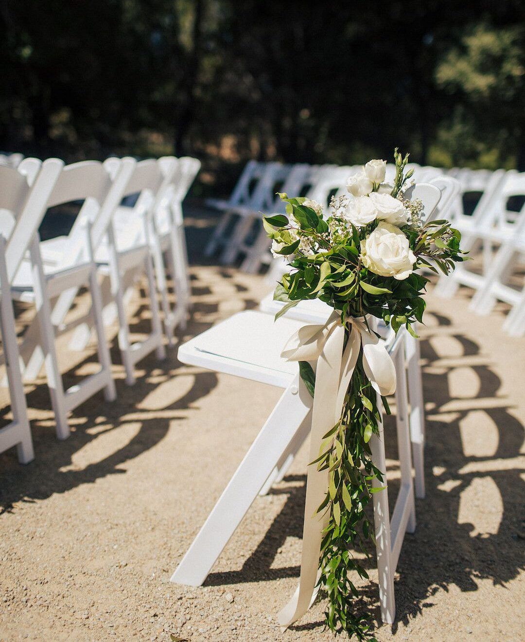 flower decor at wedding ceremony