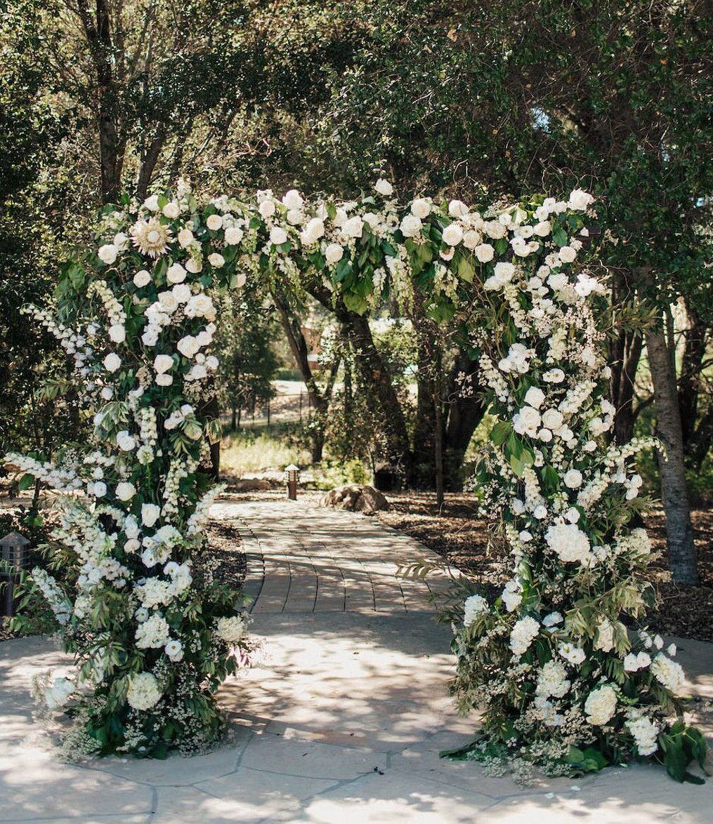 flower wedding ceremony arch
