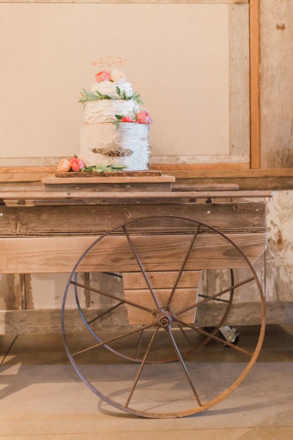 Magical wedding featuring country chic details and a red pickup truck