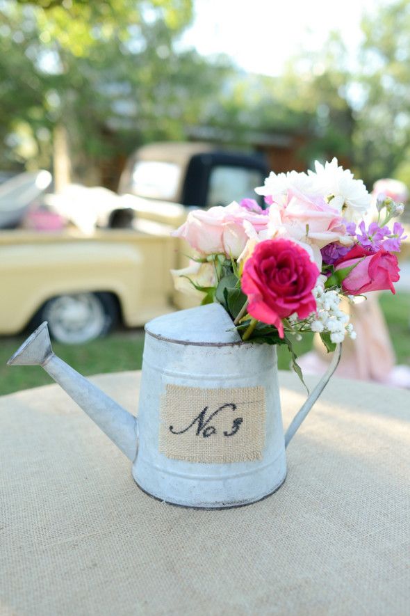 Watering Can Centerpiece