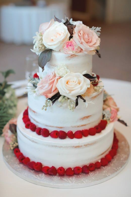 Red & White Wedding Cake