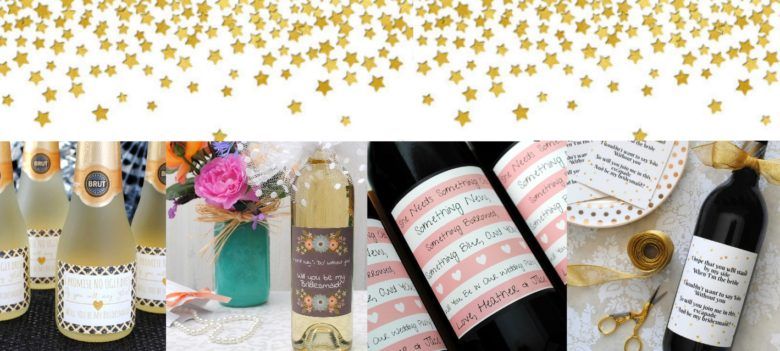 Personalized Bridesmaid Wine Bottles