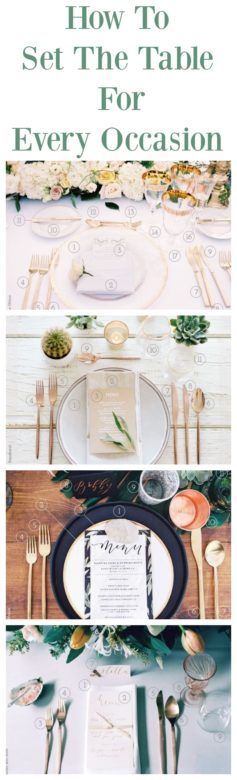 A quick and easy guide on how to set the table for any occasion from fancy to basic!