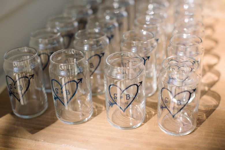 Personalized Glasses At Wedding