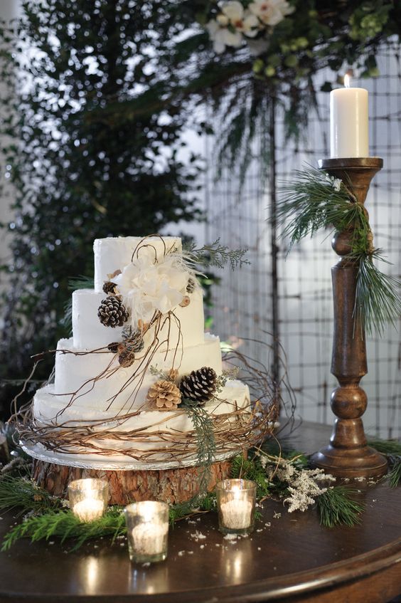 10 Pinecone Wedding Cakes You Will Pine For Rustic Wedding Chic