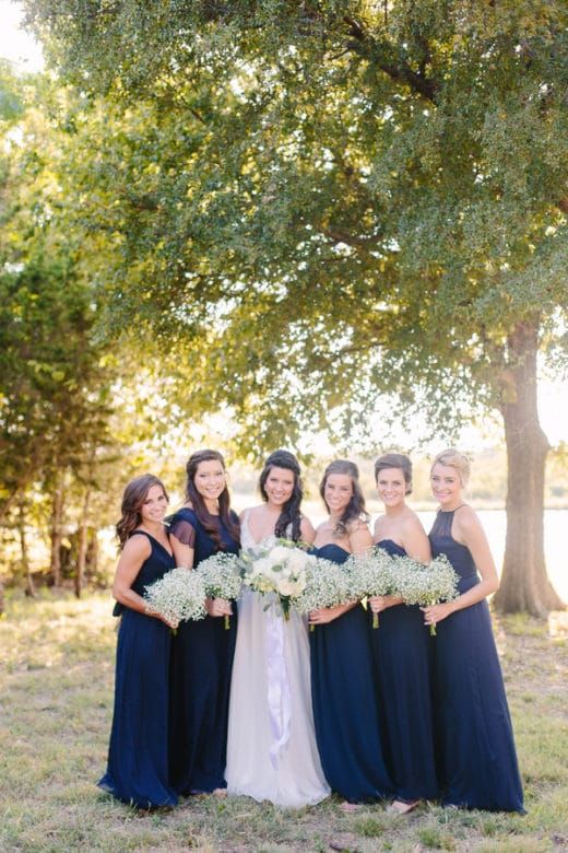Dark Blue Bridesmaid Dresses