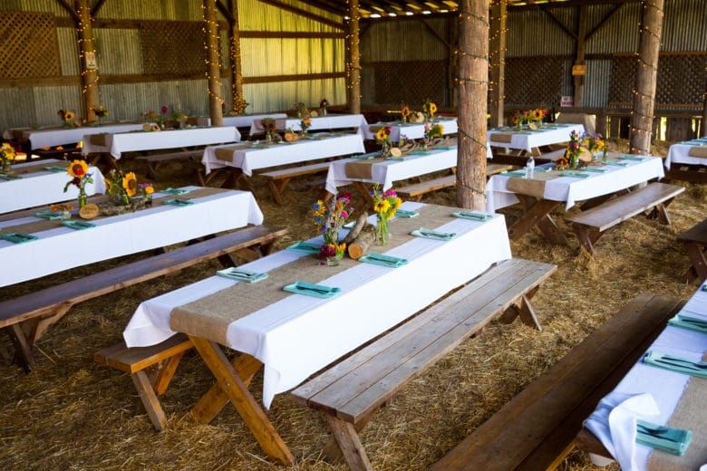 Picnic Tables For Wedding