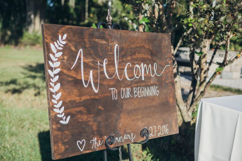 Country Wedding Welcome Sign