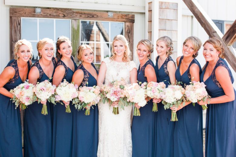 Navy Blue Bridesmaids