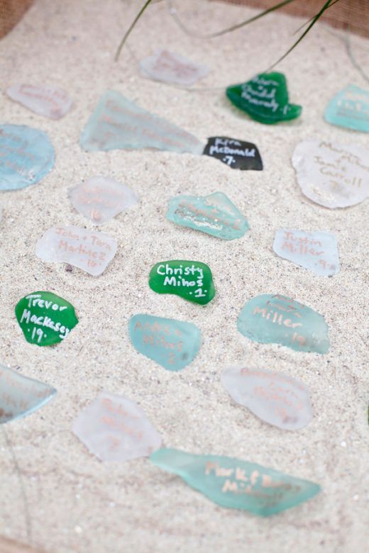 Sea Glass Place Cards