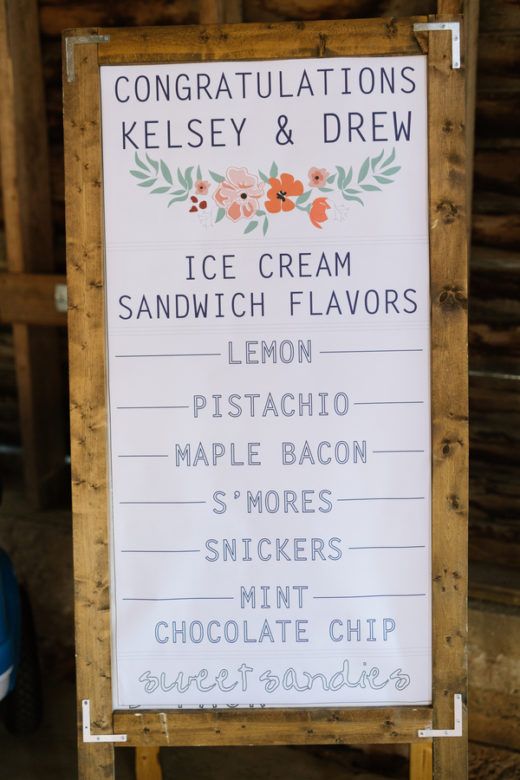 Wedding Ice Cream Signs