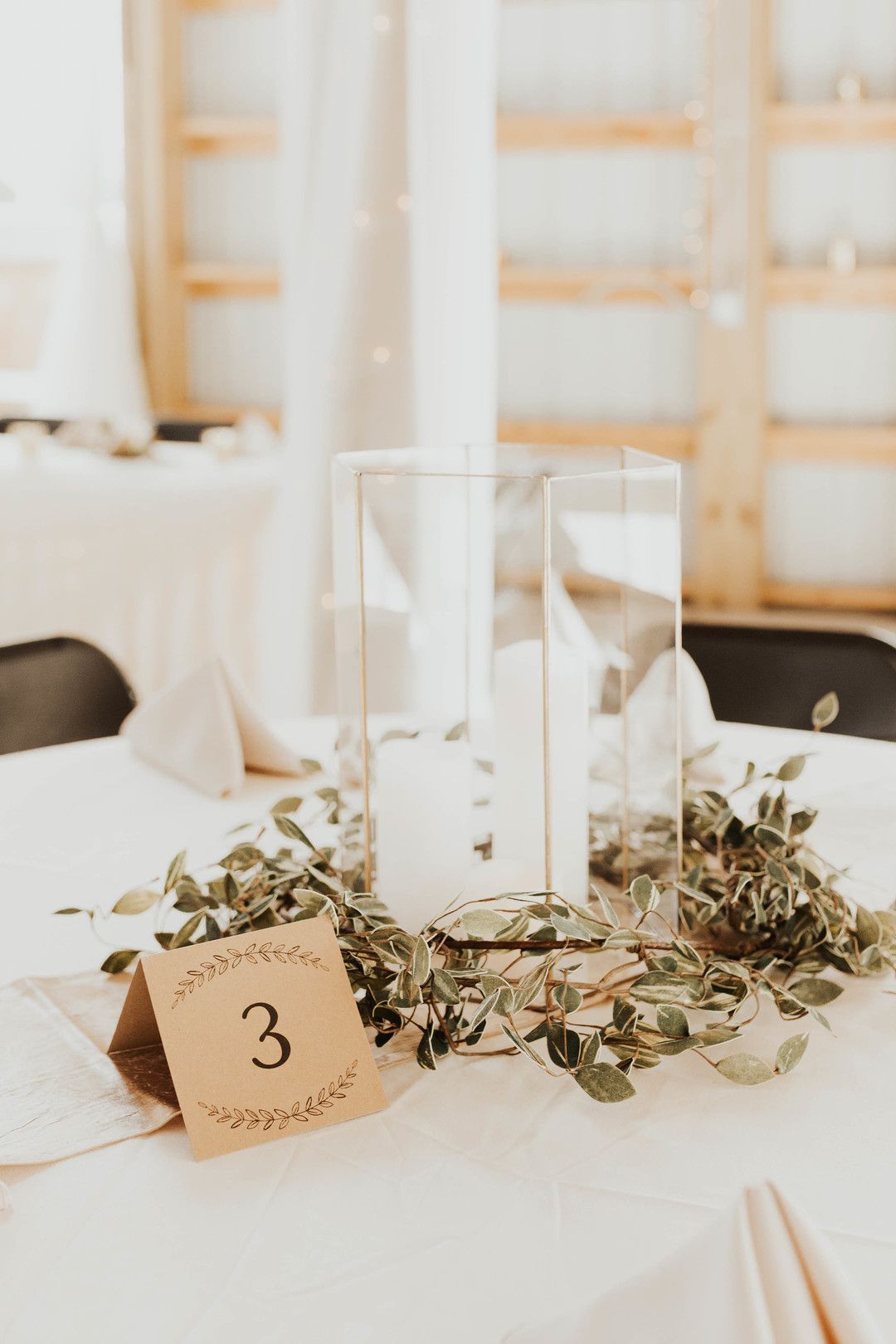 wedding table number sign