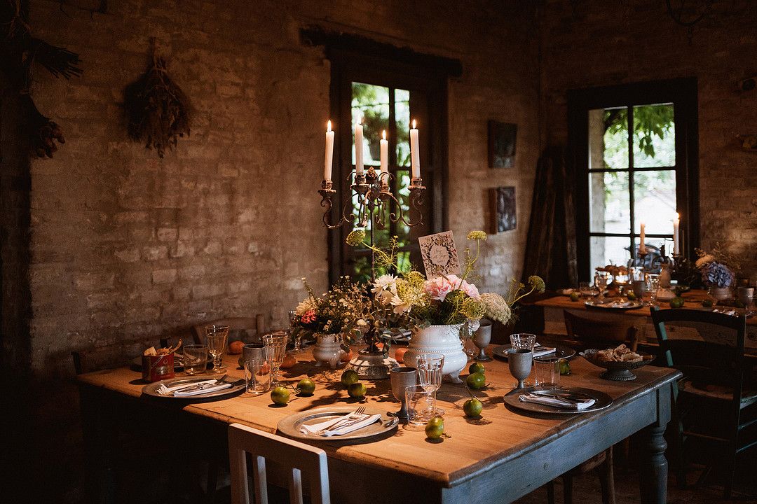 rustic countryside tablescape