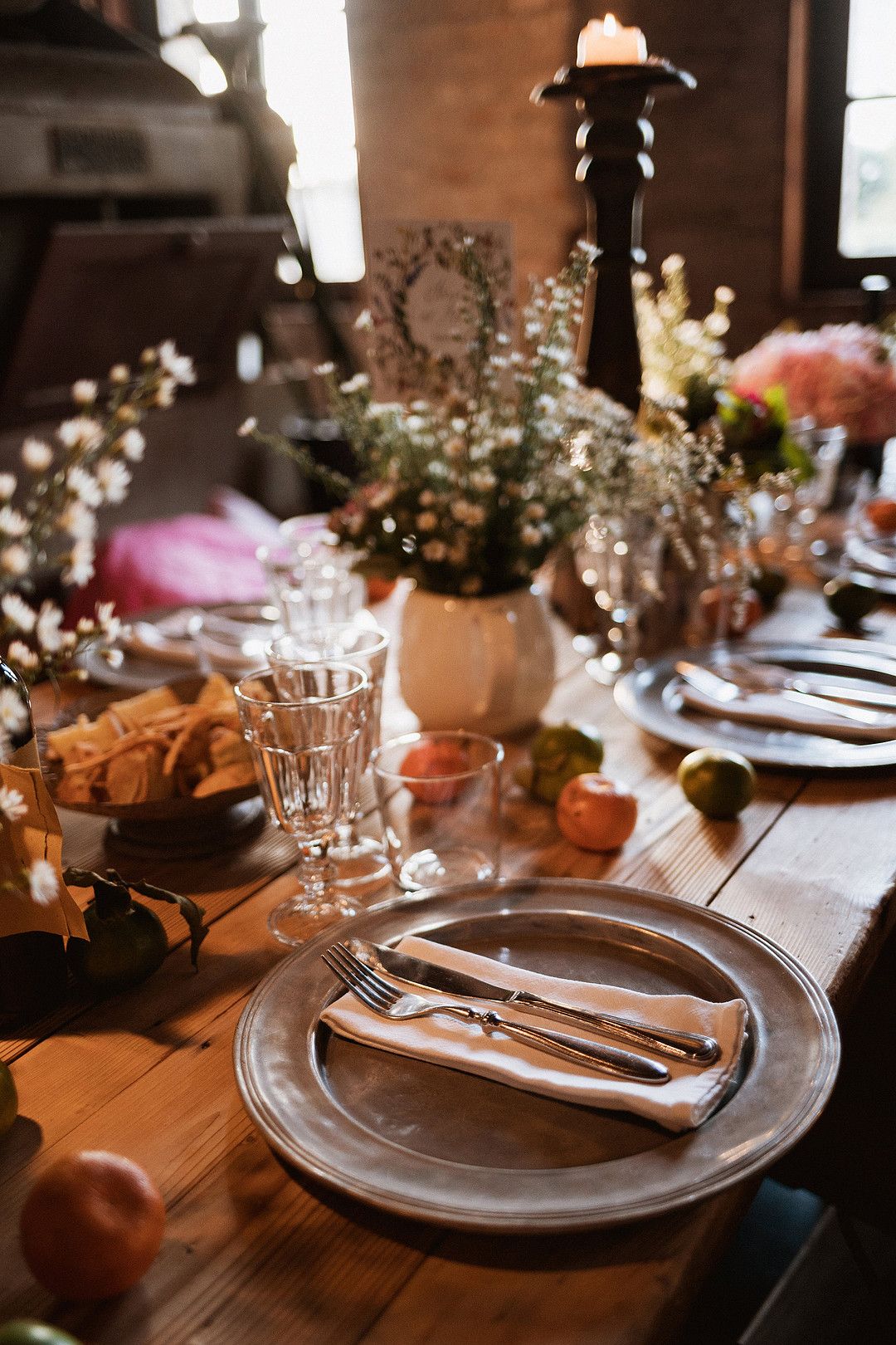 rustic countryside tablescape