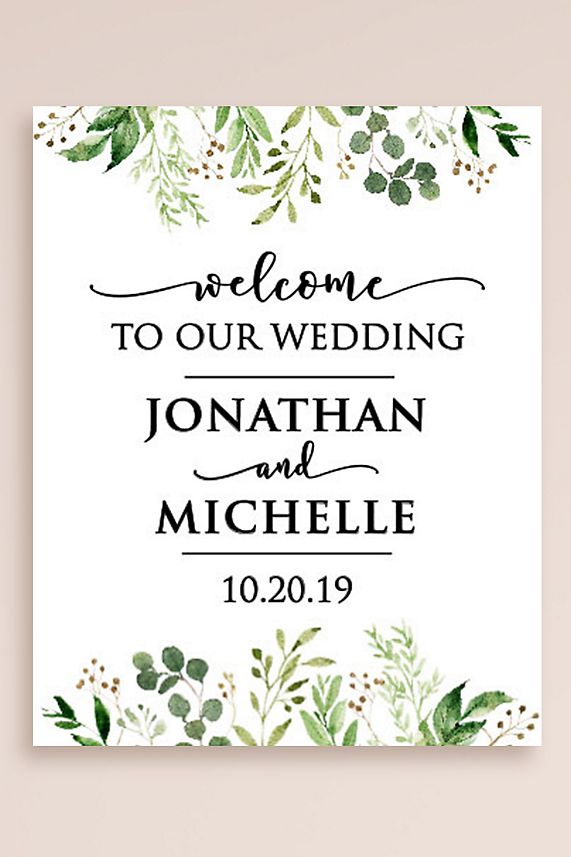 personalized wedding welcome sign
