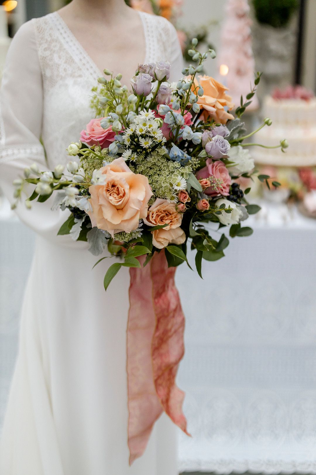bridgerton netflix inspired bridal bouquet
