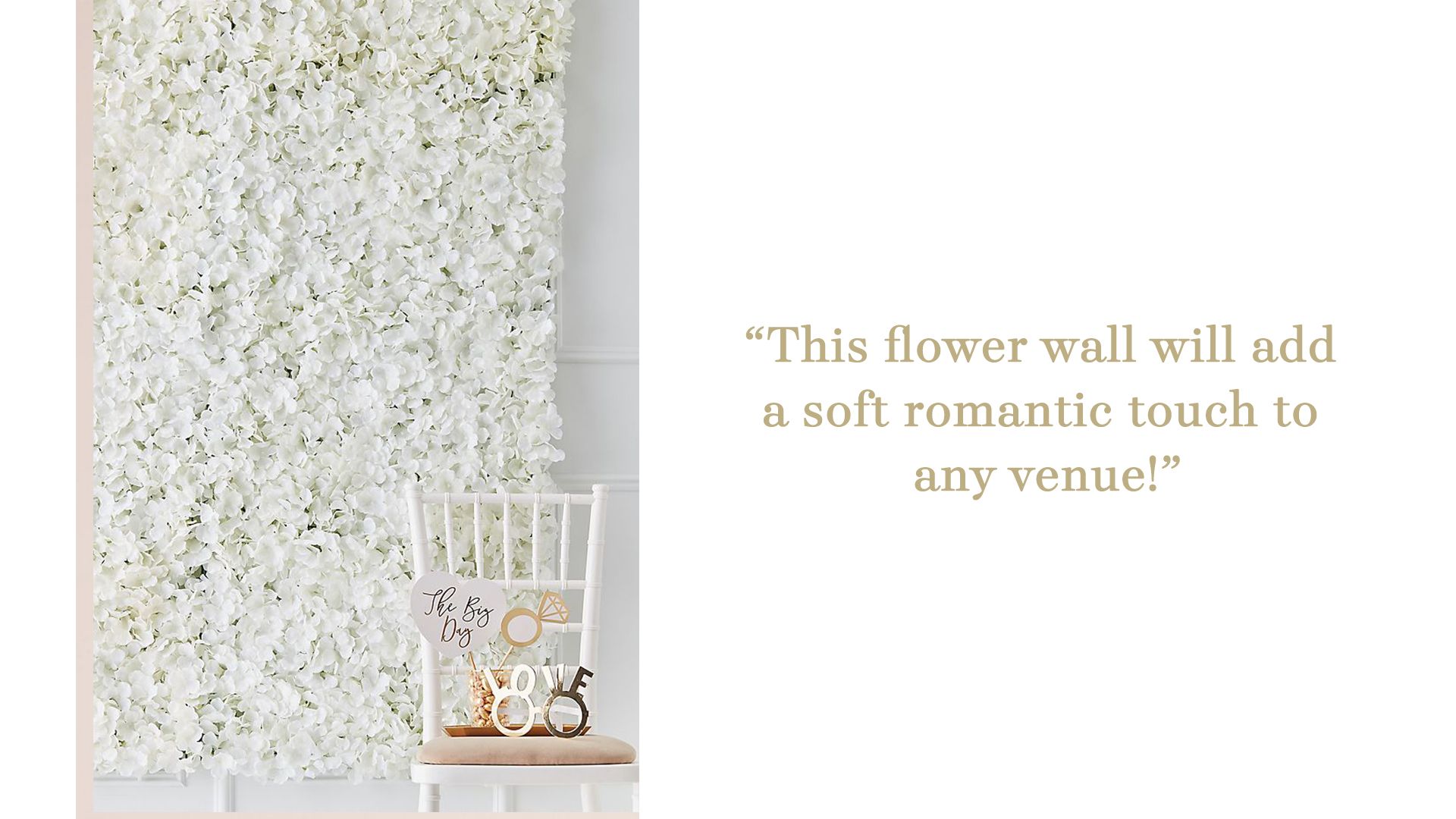 faux flower wall tile for your ceremony & reception decor 