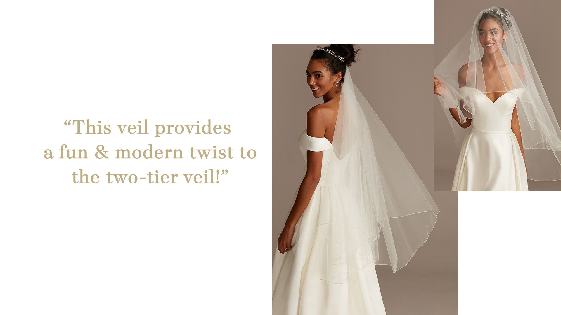 modern two tier veil