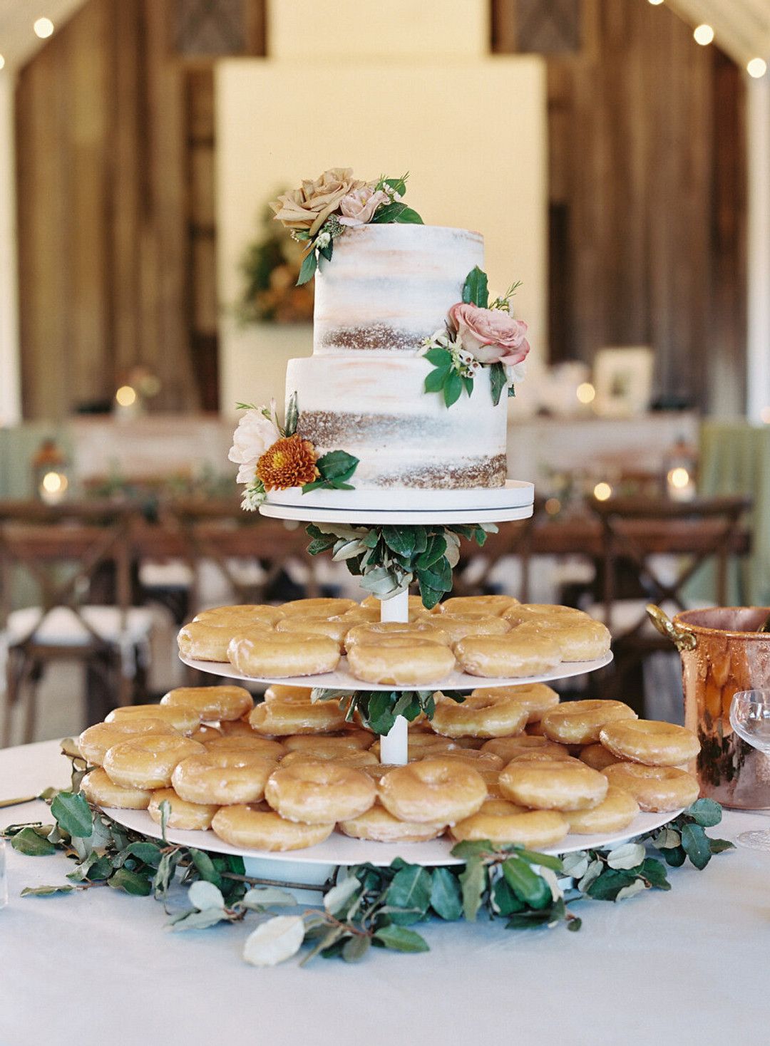 wedding cake and donuts