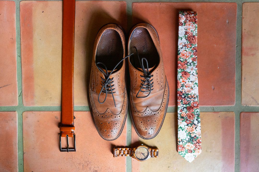 groom's accessories for Moroccan forest wedding in california 