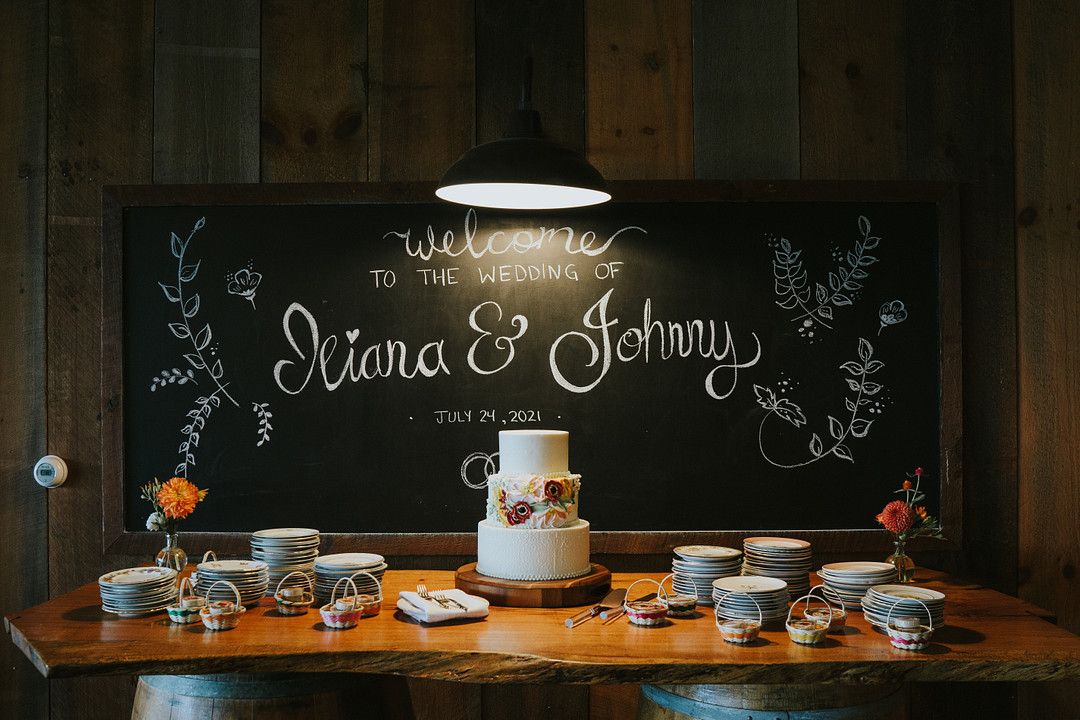 dessert table at boho wedding in North Carolina