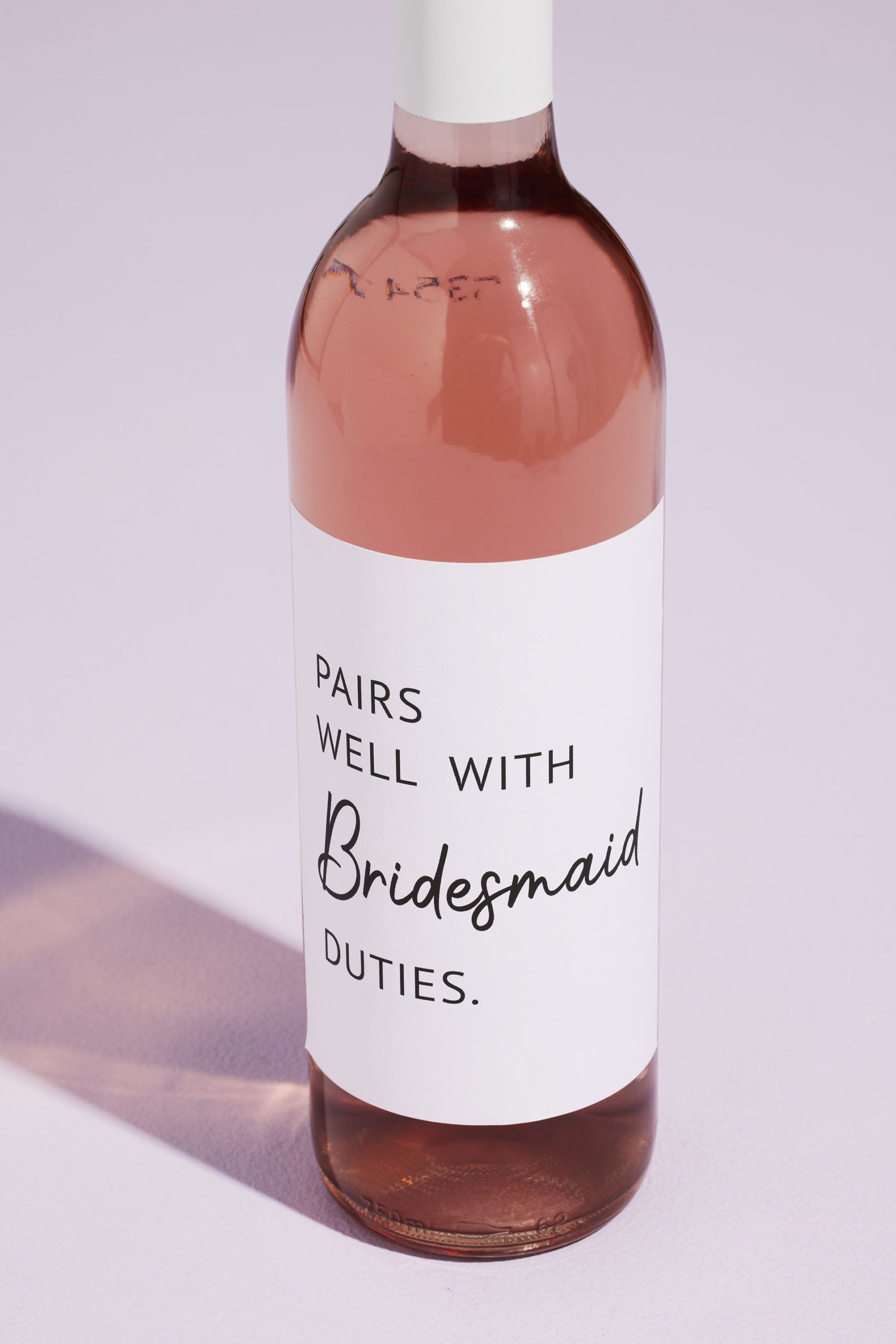 wine bottle bridesmaid proposal gift