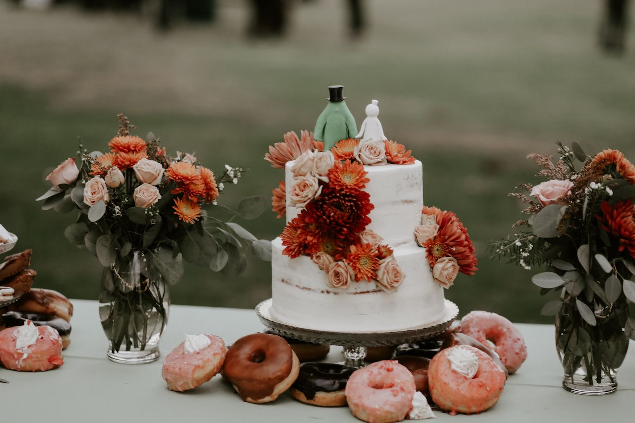 wedding cake - ranch wedding in california