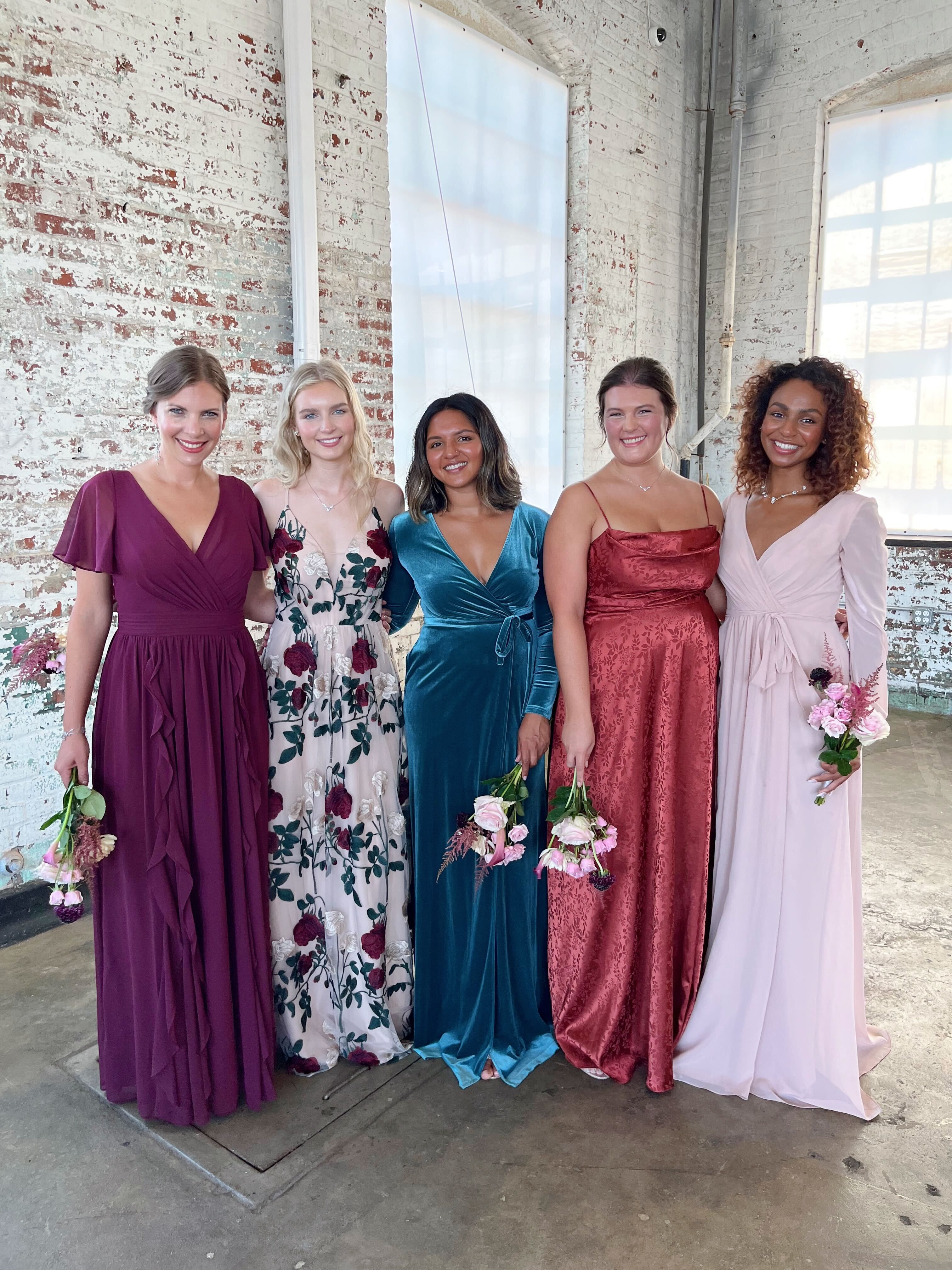 Bridesmaid mix and match color palettes for Fall 2022
